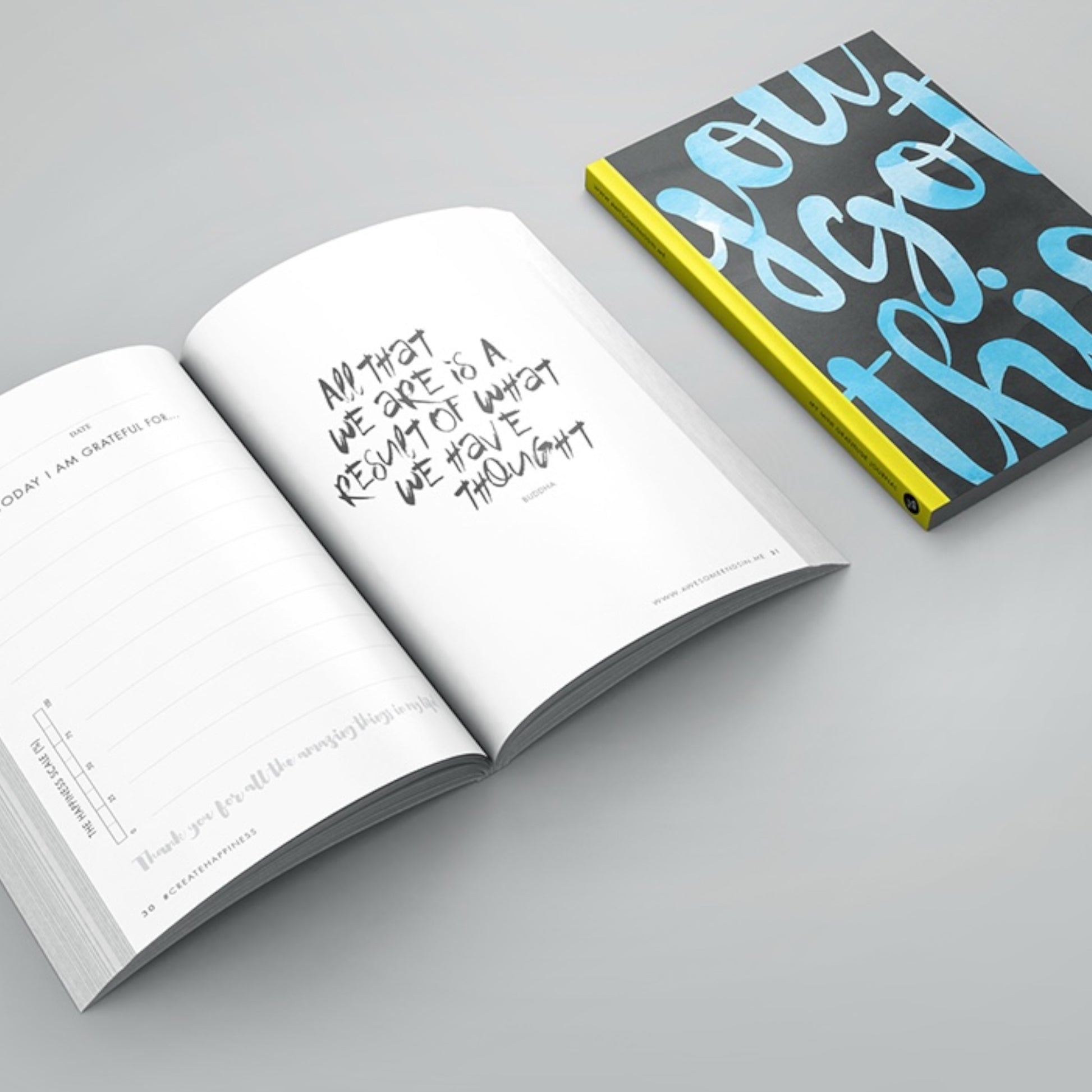 Inside look of you got this gratitude journal.