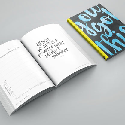 Inside look of you got this gratitude journal.