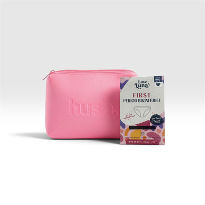 Ultimate First Period Kit - Essentials + Wet Bag + Pink Pouch + Period Underwear