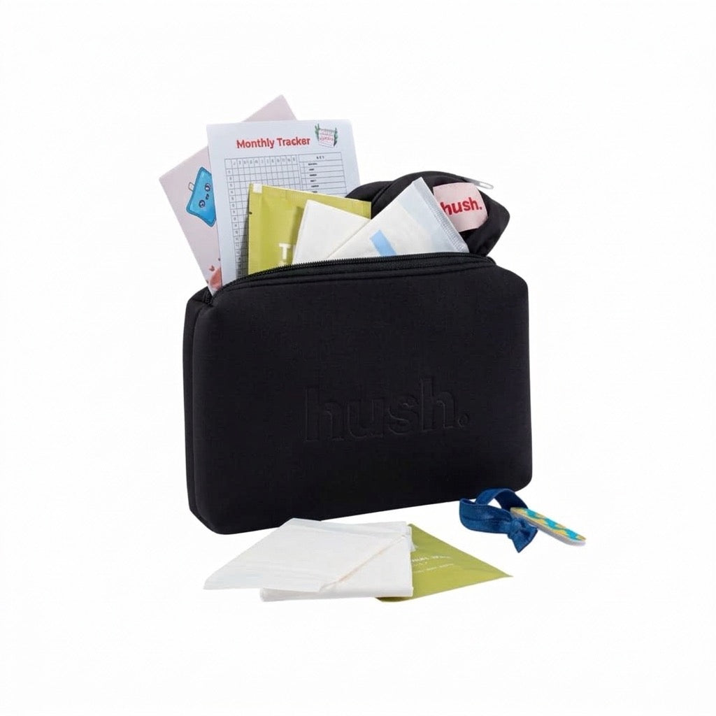 First Period Kit -  Essentials + Wet Bag + Black Pouch