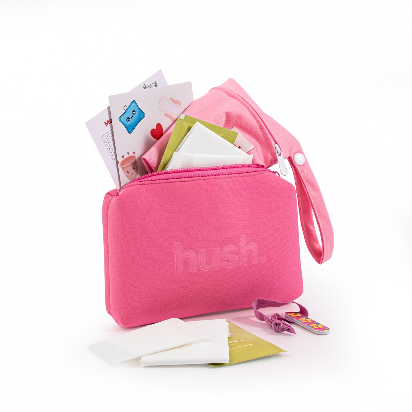 First Period Kit - Essentials Set + Bubble Gum Pink Pouch