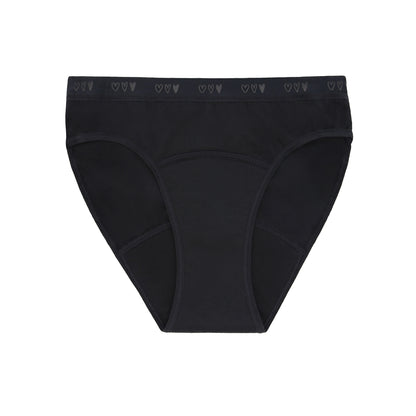 Love Luna Teen First Period Bikini Briefs – Black Hearts