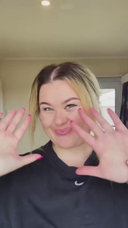 Video of a lady showing the contents of the period kit